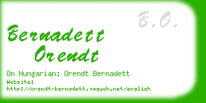 bernadett orendt business card